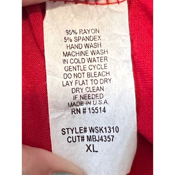 Made By Johnny Womens Red Lightweight Open Front Cardigan Shrug XL - Picture 5 of 11